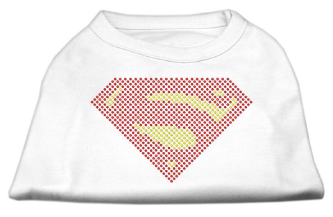 Super! Rhinestone Shirts White M (12)