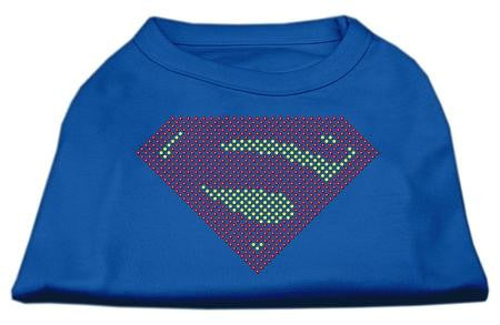 Super! Rhinestone Shirts Blue Sm (10)