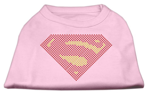 Super! Rhinestone Shirts Light Pink XXL (18)