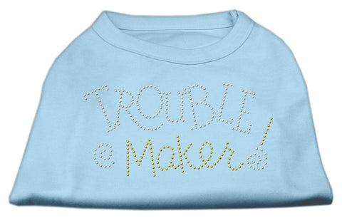 Trouble Maker Rhinestone Shirts Baby Blue L (14)