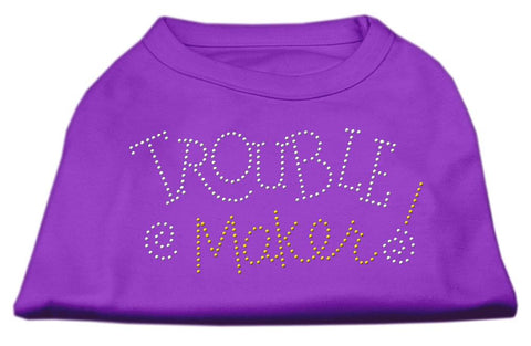 Trouble Maker Rhinestone Shirts Purple XXL (18)