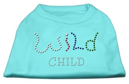 Wild Child Rhinestone Shirts Aqua XL (16)