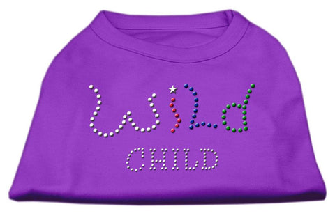 Wild Child Rhinestone Shirts Purple XXL (18)