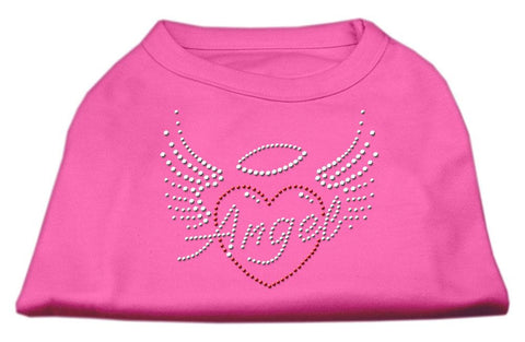 Angel Heart Rhinestone Dog Shirt Bright Pink Sm (10)