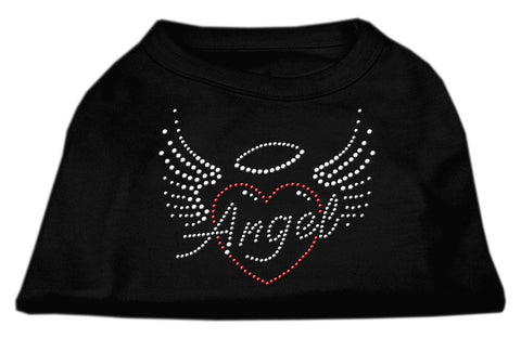 Angel Heart Rhinestone Dog Shirt Black XL (16)