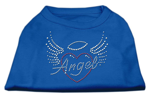 Angel Heart Rhinestone Dog Shirt Blue XL (16)