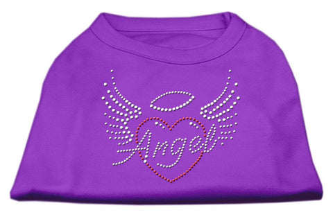 Angel Heart Rhinestone Dog Shirt Purple XS (8)