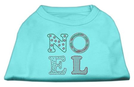 Noel Rhinestone Dog Shirt Aqua Sm (10)