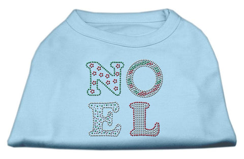 Noel Rhinestone Dog Shirt Baby Blue Sm (10)