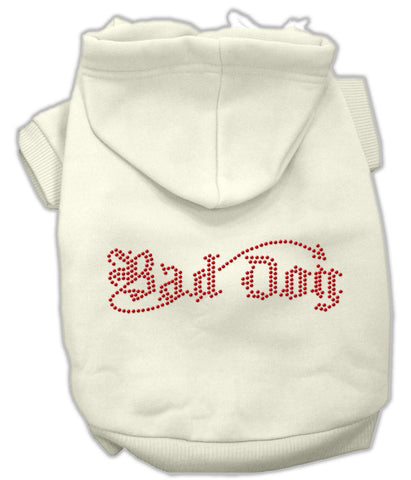 Bad Dog Rhinestone Hoodies Cream XXL (18)