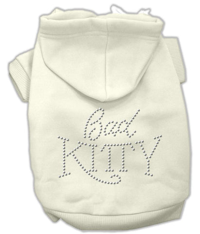 Bad Kitty Rhinestud Hoodie Cream XS (8)