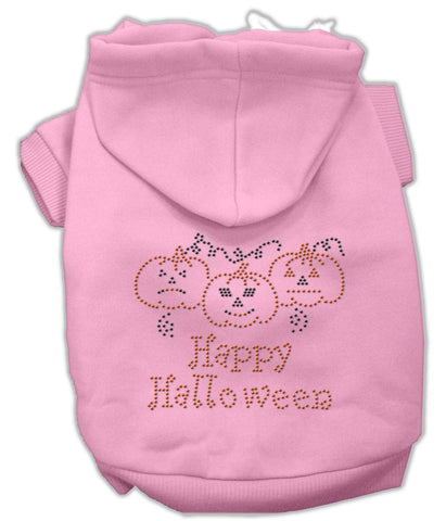 Happy Halloween Rhinestone Hoodies Pink XL (16)