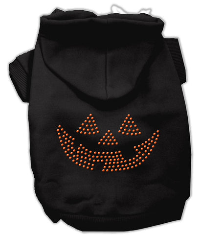 Jack O' Lantern Rhinestone Hoodies Black S (10)