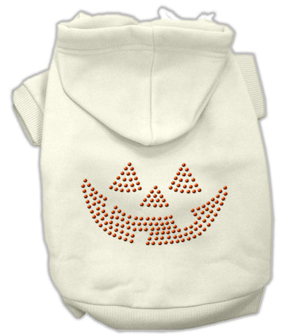 Jack O' Lantern Rhinestone Hoodies Cream XL (16)