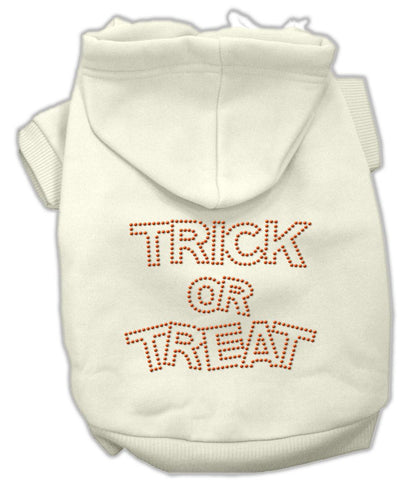 Trick or Treat Rhinestone Hoodies Cream XL (16)