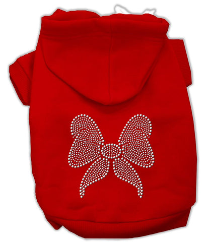 Rhinestone Bow Hoodies Red XL (16)