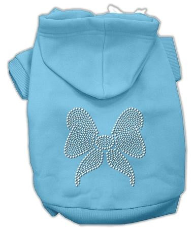 Rhinestone Bow Hoodies Baby Blue XXL (18)