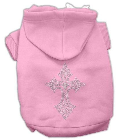 Rhinestone Cross Hoodies Pink XXL (18)