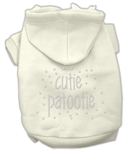 Cutie Patootie Rhinestone Hoodies Cream XS (8)