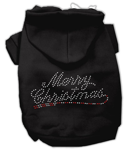 Merry Christmas Rhinestone Hoodies Black M (12)