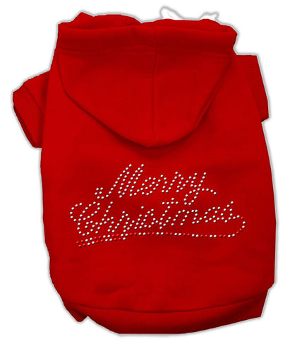 Merry Christmas Rhinestone Hoodies Red XXL (18)