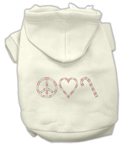 Peace, Love and Candy Canes Hoodies Cream XXL (18)