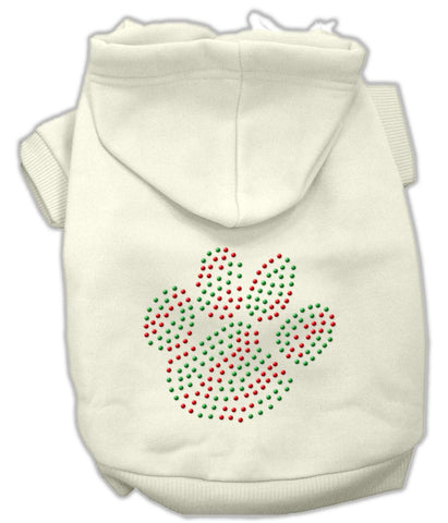 Holiday Paw Hoodies Cream XS (8)