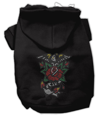 Eagle Rose Nailhead Hoodies Black L (14)