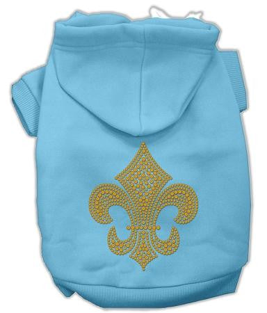 Gold Fleur De Lis Hoodie Baby Blue XL (16)