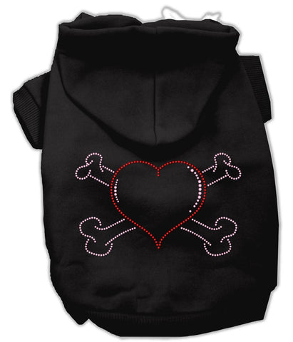 Heart and Crossbones Hoodies Black XS (8)