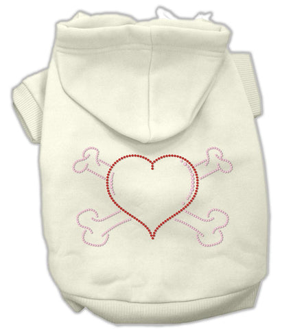 Heart and Crossbones Hoodies Cream XXXL(20)