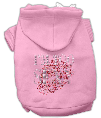 I'm Too Sexy Rhinestone Hoodies Pink XXXL(20)