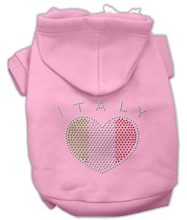 Italian Rhinestone Hoodies Pink XL (16)