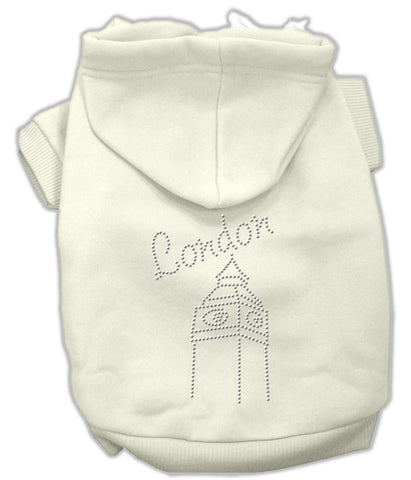 London Rhinestone Hoodies Cream XS (8)