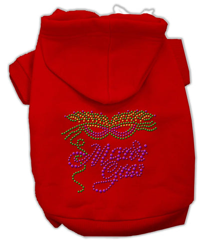 Mardi Gras Rhinestud Hoodies Red XS (8)