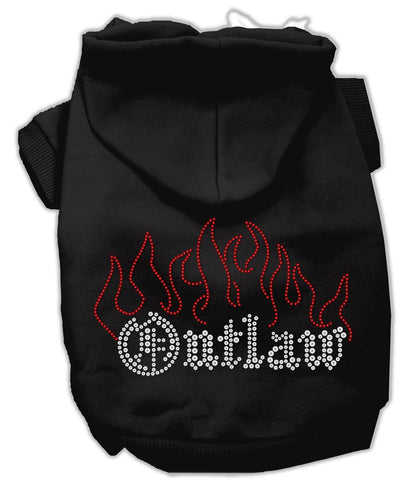 Outlaw Rhinestone Hoodies Black XS (8)