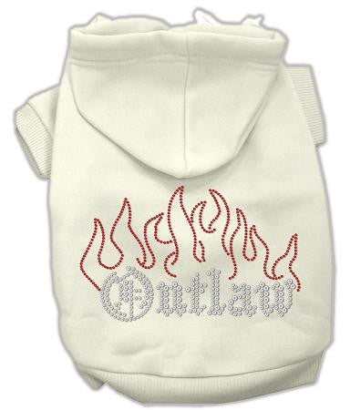 Outlaw Rhinestone Hoodies Cream XXXL(20)