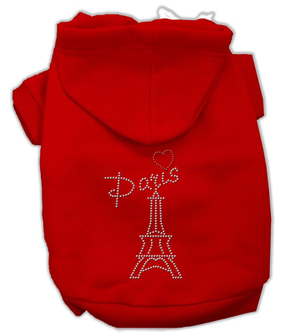 Paris Rhinestone Hoodies Red XXL (18)