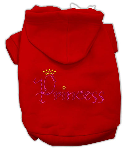 Princess Rhinestone Hoodies Red S (10)