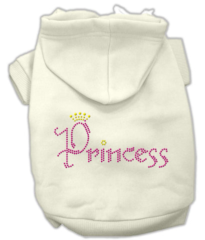 Princess Rhinestone Hoodies Cream XXL (18)