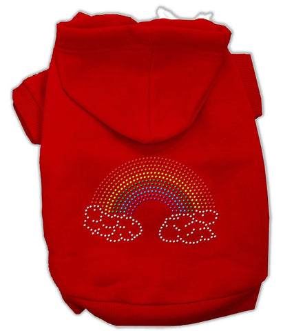 Rhinestone Rainbow Hoodies Red S (10)