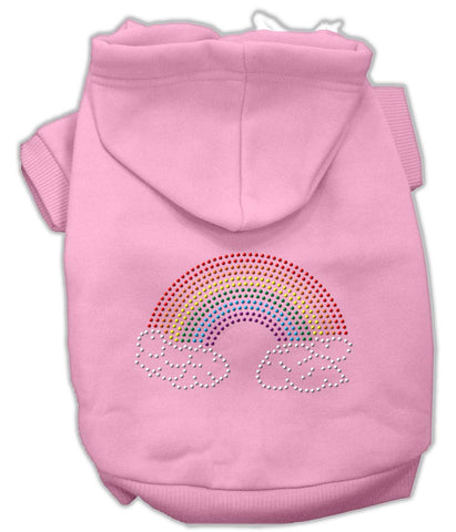 Rhinestone Rainbow Hoodies Pink XXXL(20)