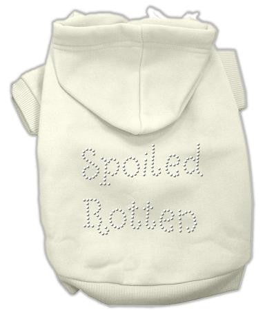 Spoiled Rotten Rhinestone Hoodie Cream XXXL(20)