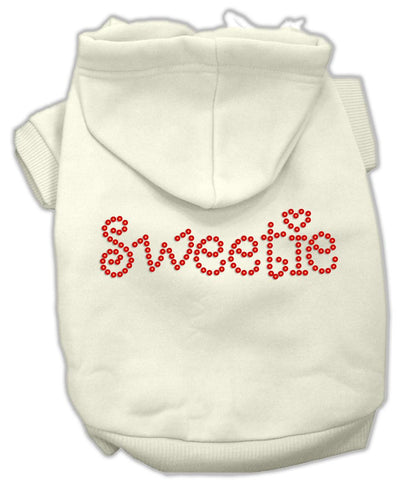 Sweetie Rhinestone Hoodies Cream XL (16)