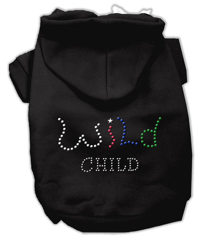 Wild Child Rhinestone Hoodies Black S (10)