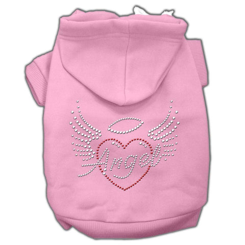 Angel Heart Rhinestone Hoodies Pink XL (16)