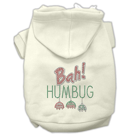 Bah Humbug Rhinestone Hoodies Cream XS (8)