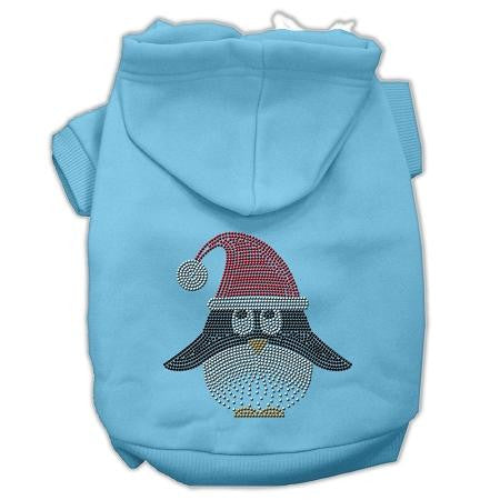 Santa Penguin Rhinestone Hoodies Baby Blue XXL (18)