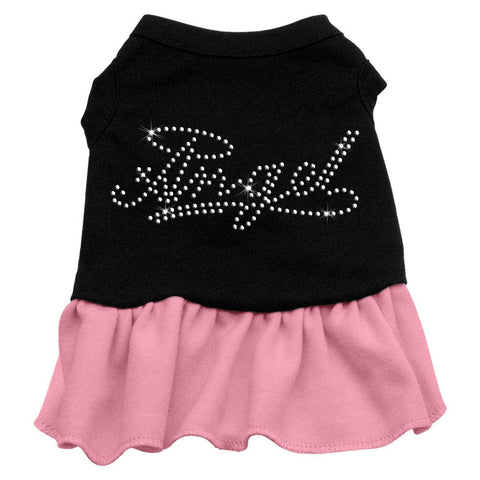 Rhinestone Angel Dress   Black with Pink Lg (14)