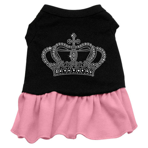 Rhinestone Crown Dress Black with Pink XL (16)